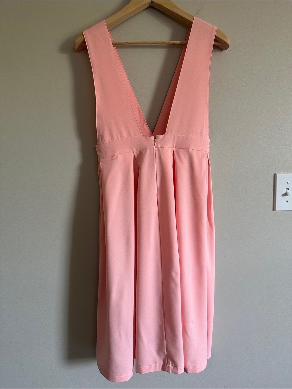 Pink Plunge V Neck Midi Dress - Picture 9 of 9